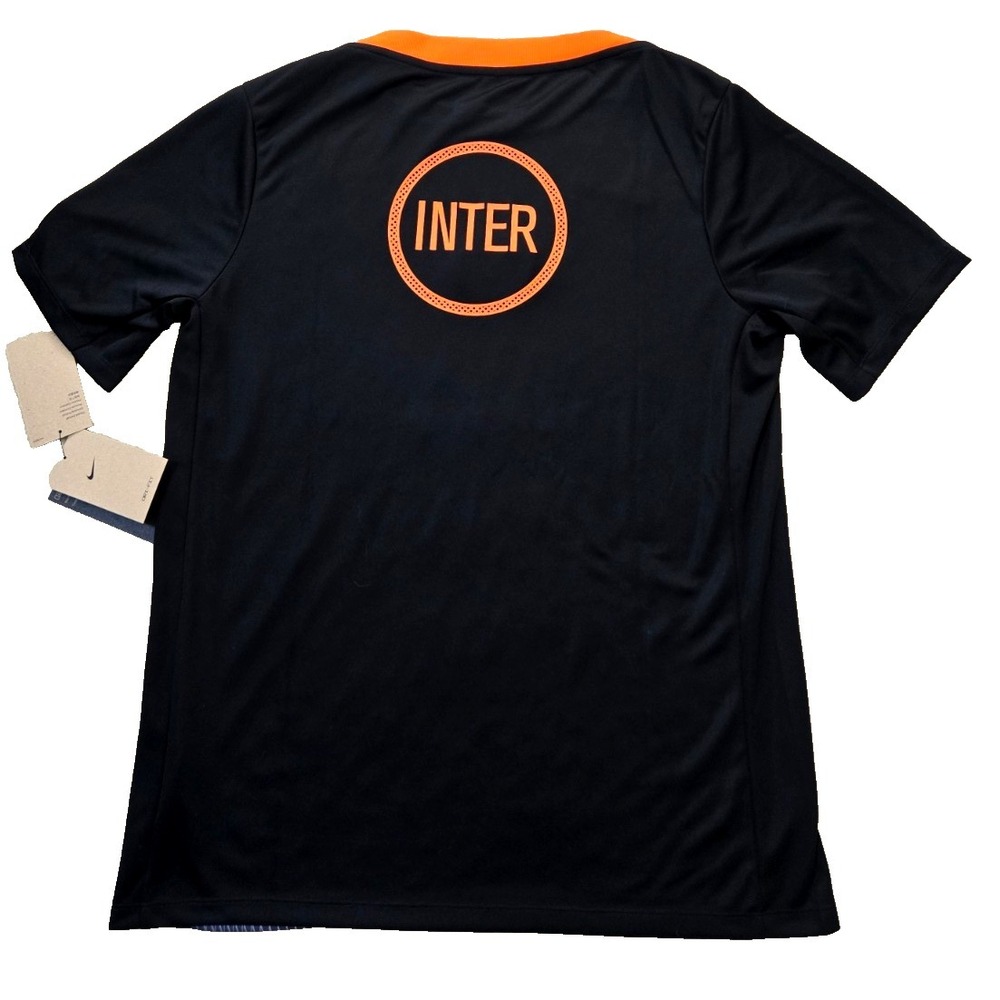 Inter Milan Nike FC  Prematch Jersey 25/26 Men's‎ L Slim Fit Black Orange NWT - Picture 4 of 11